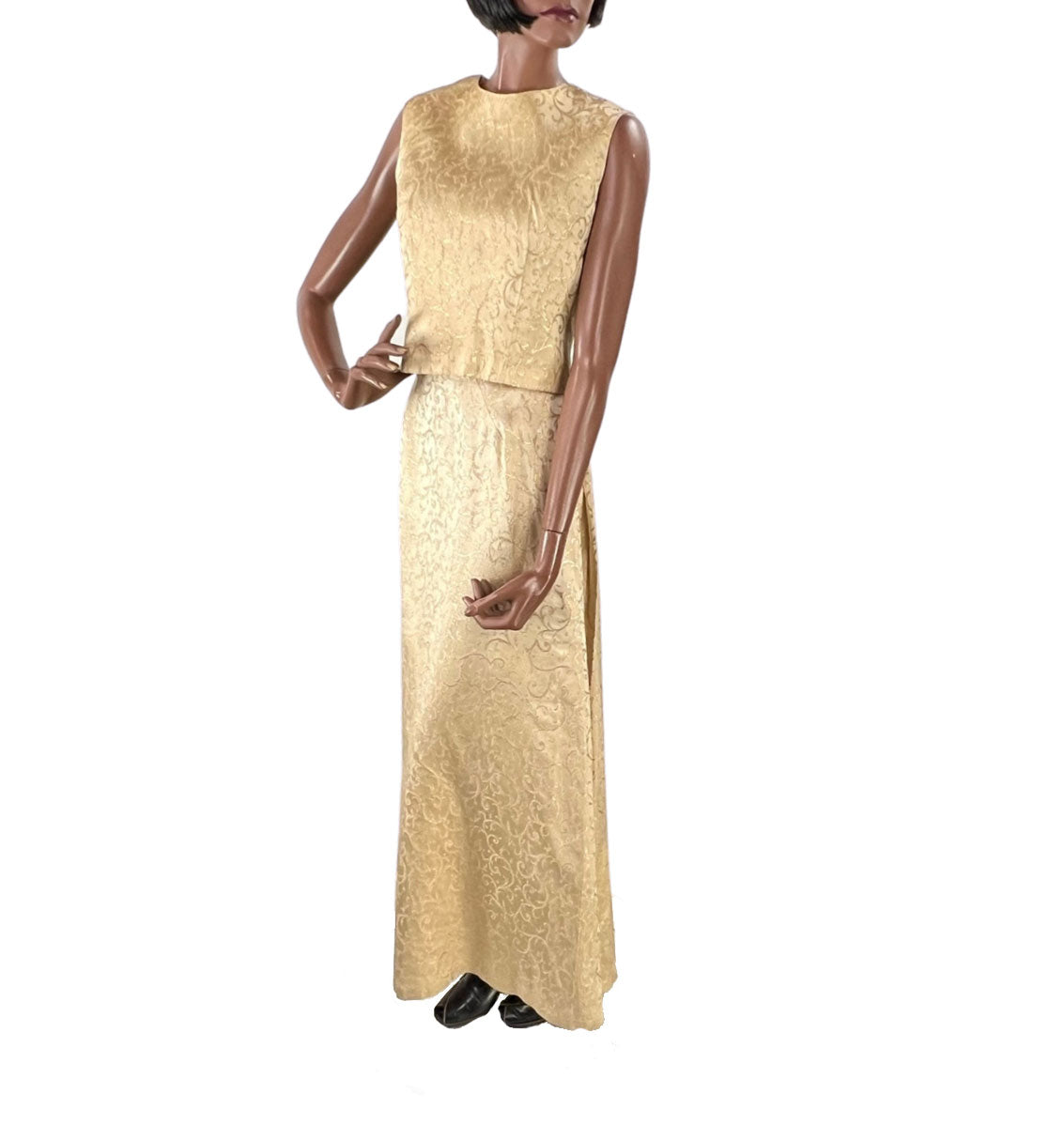 60s Gold Brocade Evening Set Wedding Guest Women's Blouse Skirt Vintage Medium Nelly de Grab VFG 60s Gold Brocade Evening Set Wedding Guest Women's Blouse Skirt Vintage Medium Nelly de Grab VFG