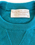 80s 90s Men's Pullover Sweater Turquoise Cashmere Large Norm Thompson VFG