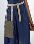 Antique Suede Concealed Money Belt Pouch Travel Wallet Vintage 20s O'Connor Moffat VFG