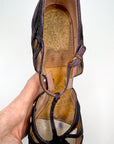Vintage 20s T-Strap Heels Flapper Shoes Purple Suede O'Connor & Goldberg As-Is VFG