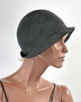 Vintage 20s Cloche Hat Asymmetrical Wing Avant Garde Straw VFG