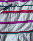 70s Patchwork Full Skirt & Blouse 80s Vintage Seminole Style S/M Origins