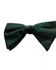 70s Extreme Bow Tie Butterfly Brocade Clip-On Dark Green Ormond VFG