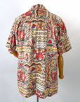 Vintage 50s Hawaiian Shirt Seahorse Novelty Print Men's XL Paradise Sportswear VFG