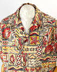 Vintage 50s Hawaiian Shirt Seahorse Novelty Print Men's XL Paradise Sportswear VFG