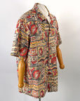 Vintage 50s Hawaiian Shirt Seahorse Novelty Print Men's XL Paradise Sportswear VFG