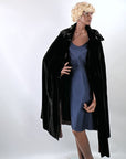 Vintage 20s Evening Cape Silver Lamé Flower Collar Women's Silk Velvet Cocoon Coat VFG