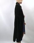 Vintage 20s Evening Cape Silver Lamé Flower Collar Women's Silk Velvet Cocoon Coat VFG