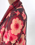 20s Vintage Chiffon Dress & Jacket Set Art Deco Floral Print VFG