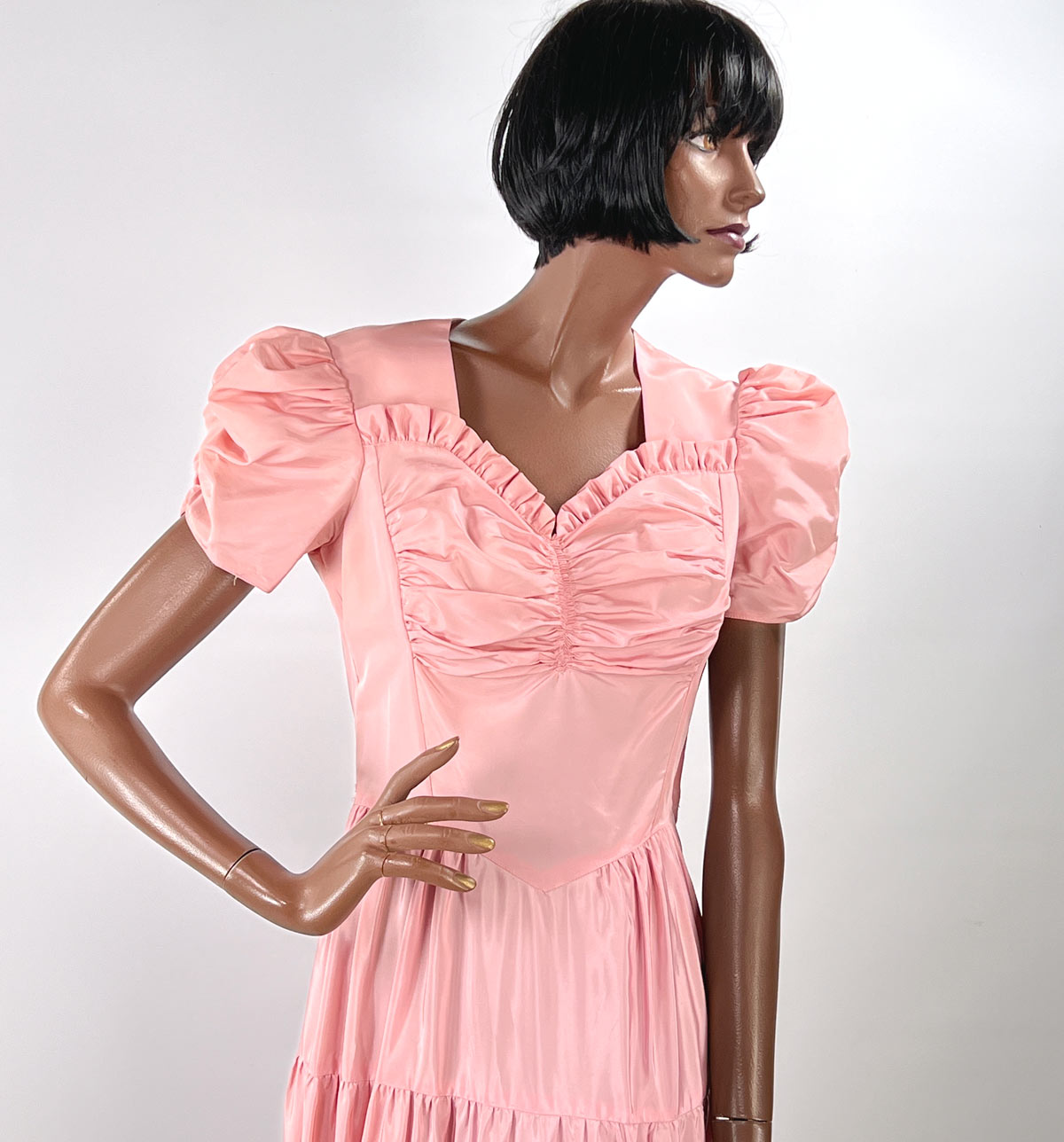 30s Evening Dress Pink Taffeta 40s Vintage Formal Party Dress Junior Medium VFG 30s Evening Dress Pink Taffeta 40s Vintage Formal Party Dress Junior Medium VFG