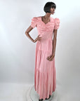 30s Evening Dress Pink Taffeta 40s Vintage Formal Party Dress Junior Medium VFG