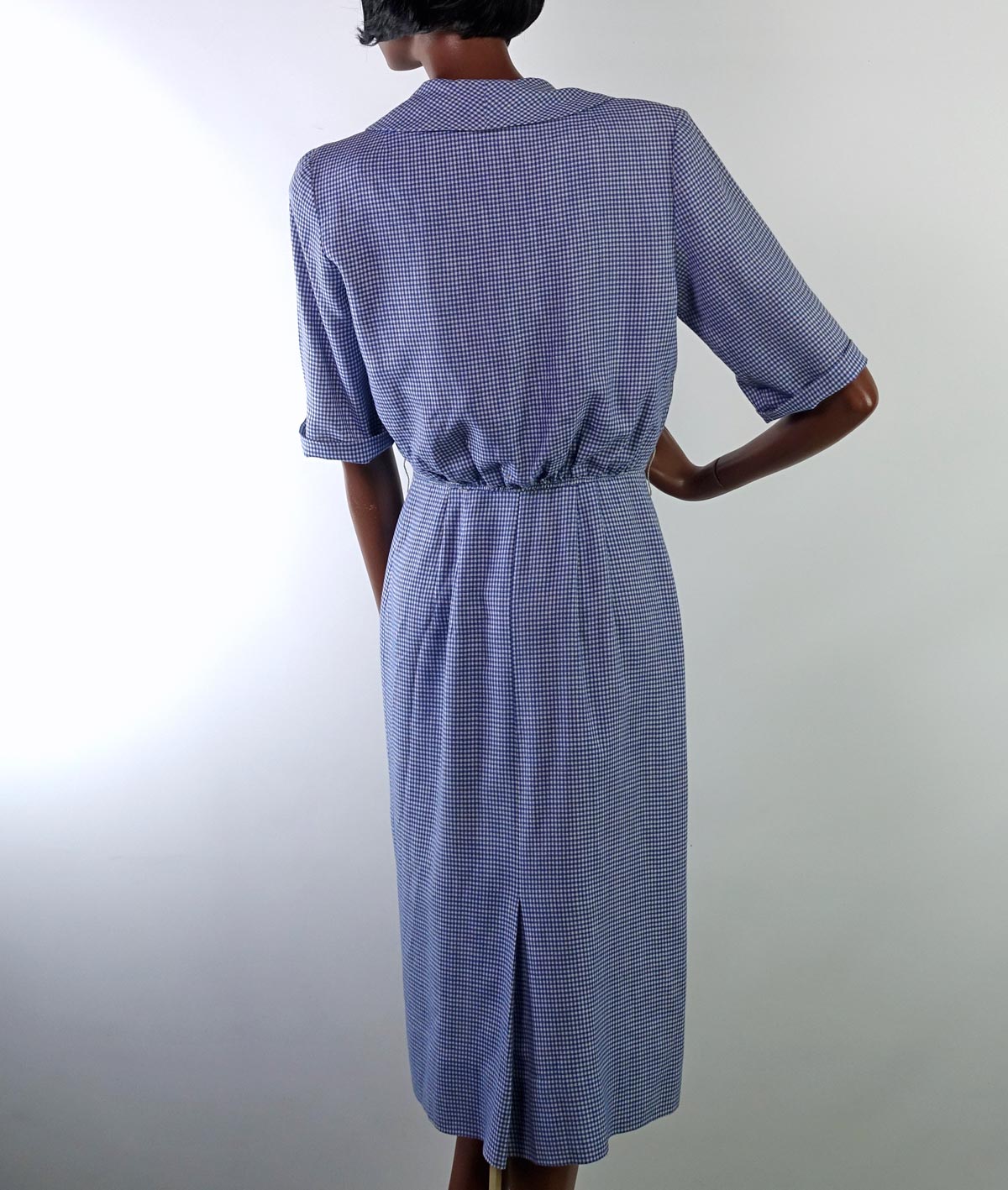 blue floral bump friendly dress Blue Go-To Gingham Half Zip Mini Dress – Everyday EDEN Boutique & Gifts main image 1