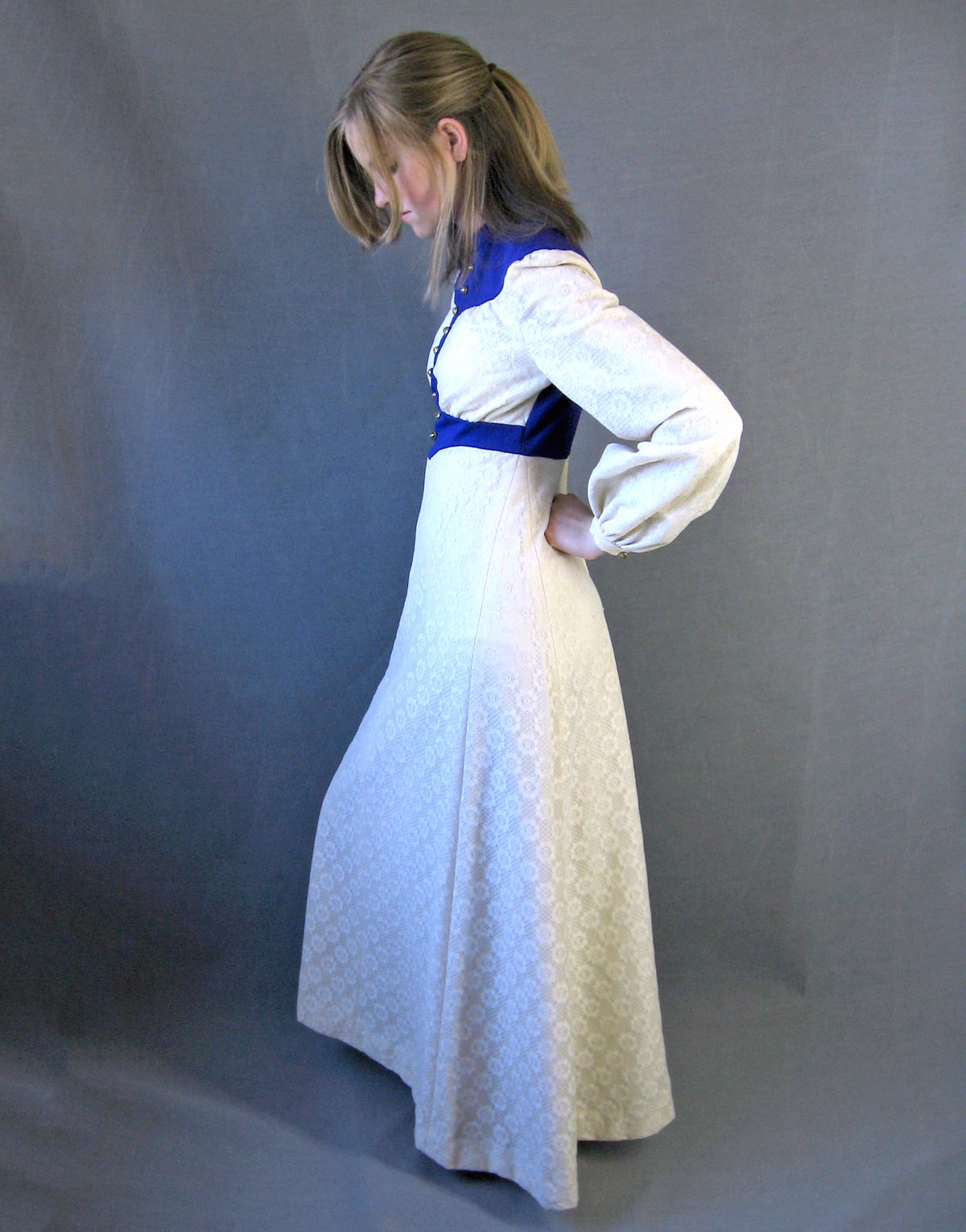 70s Dress Boho Bridgerton Cottagecore Gown Lace Vintage Maxi SCA Extra  Small to Small VFG – Mags Rags