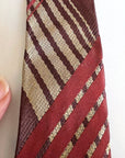 20s Neck Tie Men's Vintage 1920s Plaid Maroon 1923 Langsdorf Patent VFG