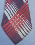 20s Neck Tie Men's Vintage 1920s Plaid Maroon 1923 Langsdorf Patent VFG