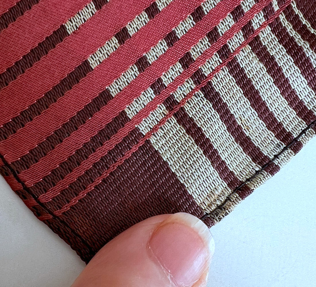 20s Neck Tie Men's Vintage 1920s Plaid Maroon 1923 Langsdorf Patent VFG