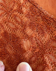 Vintage 20s Rust Lace Flapper Dress Drop Waist Handkerchief Hem VFG