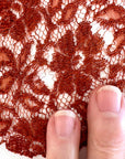 Vintage 20s Rust Lace Flapper Dress Drop Waist Handkerchief Hem VFG