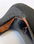 As-Is 20s Vintage Ankle Strap Heels Antique Shoes Black Satin Buttoned Selby VFG