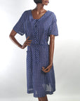 60s tattersall plaid NOS dress