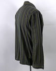 Vintage 50s Striped Shirt Rockabilly Dark Torino Large VFG