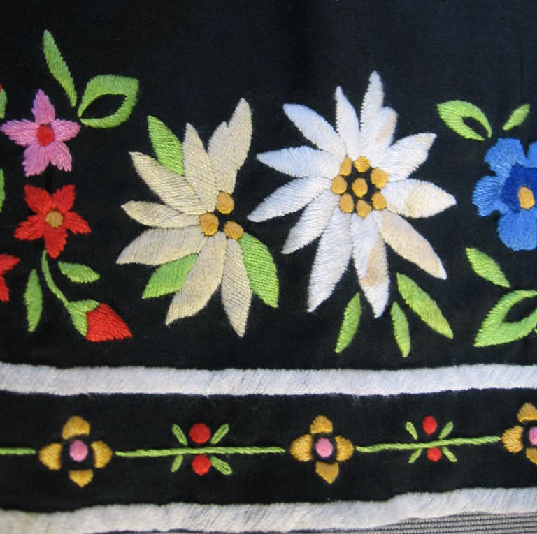 70s Women's Blouse Cottagecore Top Embroidered Vintage Boho Hippie Tunic S/M VFG Tramo