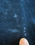 Edwardian Men's Velvet Smoking Jacket Midnight Blue Satin Trim Antique Flawed As Is VFG