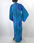 70s Hawaiian Maxi Dress Vintage Pake Muu Psychedelic Print M/L Waltah Clarke VFG