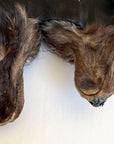 Double Silver Fox Fur Stole Glam Flawed As-Is Weisser VFG