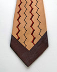 Vintage 40s Neck Tie Zigzag Geometric Underwater Bubbles Jacquard Wembley VFG