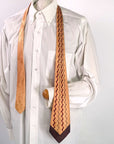 Vintage 40s Neck Tie Zigzag Geometric Underwater Bubbles Jacquard Wembley VFG