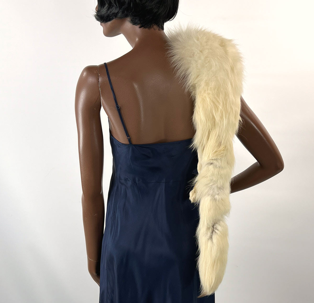 Vintage White Fox Fur Pelt Stole 20s 30s Hollywood Glam VFG