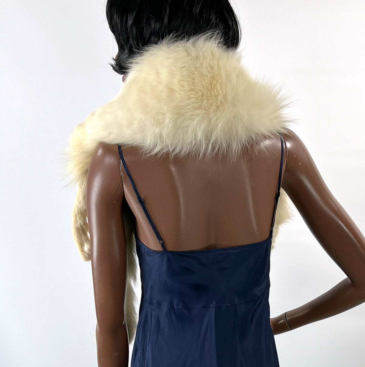 Vintage White Fox Fur Pelt Stole 20s 30s Hollywood Glam VFG