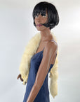 Vintage White Fox Fur Pelt Stole 20s 30s Hollywood Glam VFG