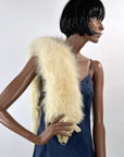 Vintage White Fox Fur Pelt Stole 20s 30s Hollywood Glam VFG