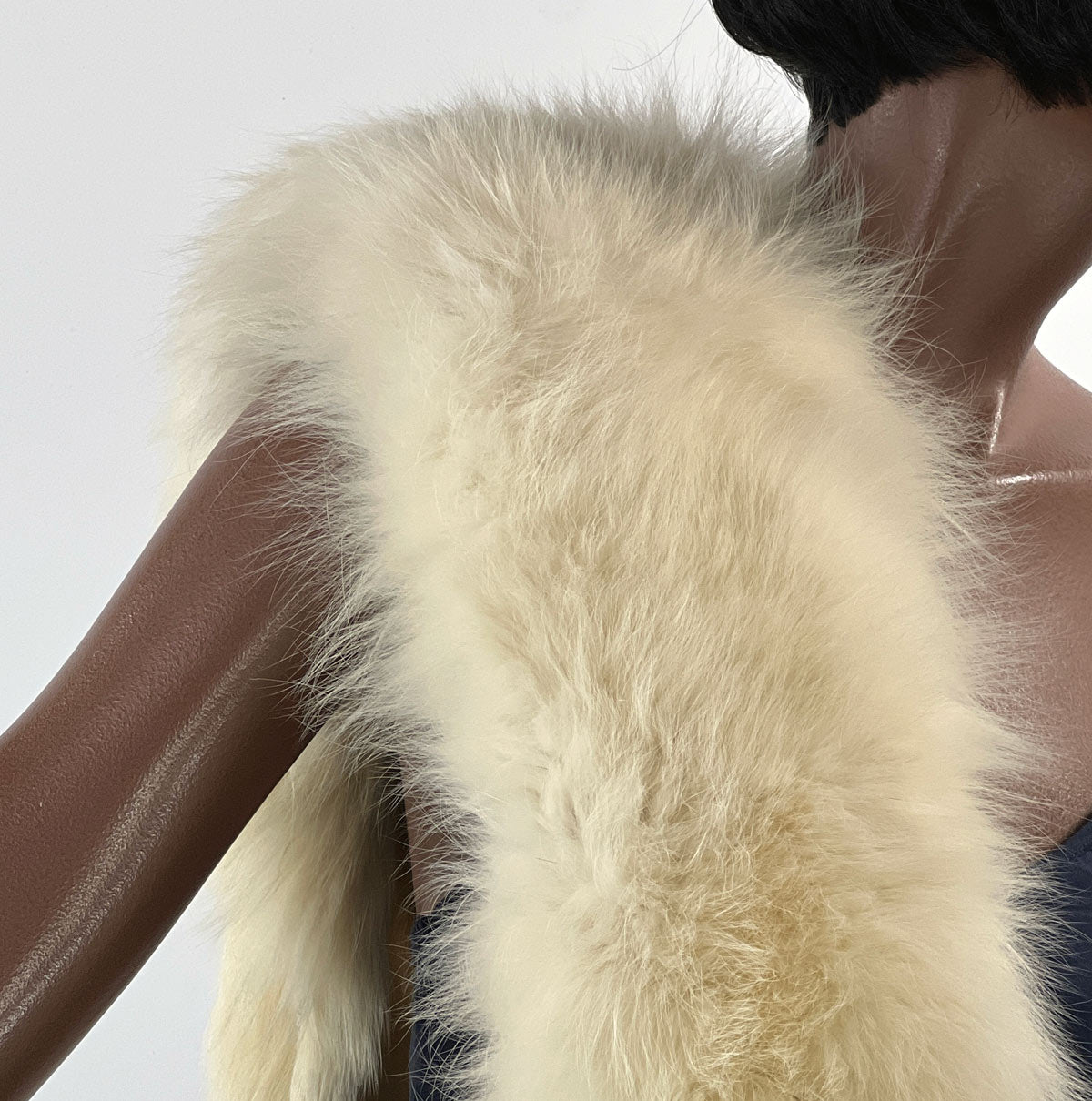 Vintage White Fox Fur Pelt Stole 20s 30s Hollywood Glam VFG