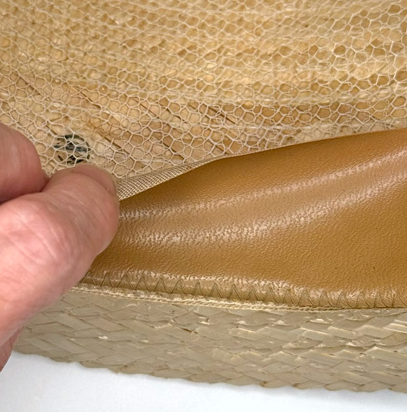 Vintage Men's Straw Boater Hat 20s Summer 7 1/2 Whitehall VFG Barbershop