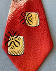40s Wide Vintage Necktie Petroglyph Print Wilson Yellowstone Neck Tie VFG