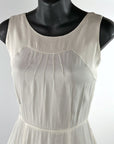 Women's 30s White Summer Dress Body Con Vintage XS VFG
