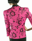 back view, 40s pink and black blouse