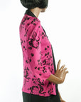 side view, 40s bright pink blose