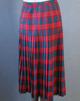 Women's Vintage 60s Skirt Jacket Suit Set Tartan Plaid Scarf Kilt M Aljean VFG