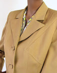 40s Fitted Jacket Vintage Womens Geometric Cut M/L VFG