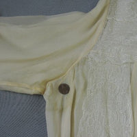 close up of underarm water ring, antique 20s chiffon dress