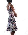 side view, 80s sundress with elasticized smocking