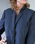 closeup 40s fitted jacket dark blue