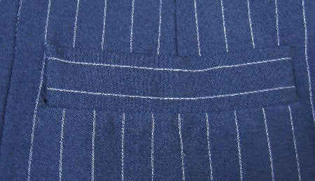 pocket detail, 40s pinstripe jacket