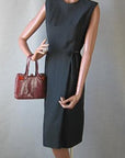 vintage 1960s black sheath dress