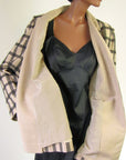 50s Swing Jacket Women's Vintage Windowpane Plaid M/L VFG Wm Block