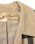 50s Swing Jacket Women's Vintage Windowpane Plaid M/L VFG Wm Block